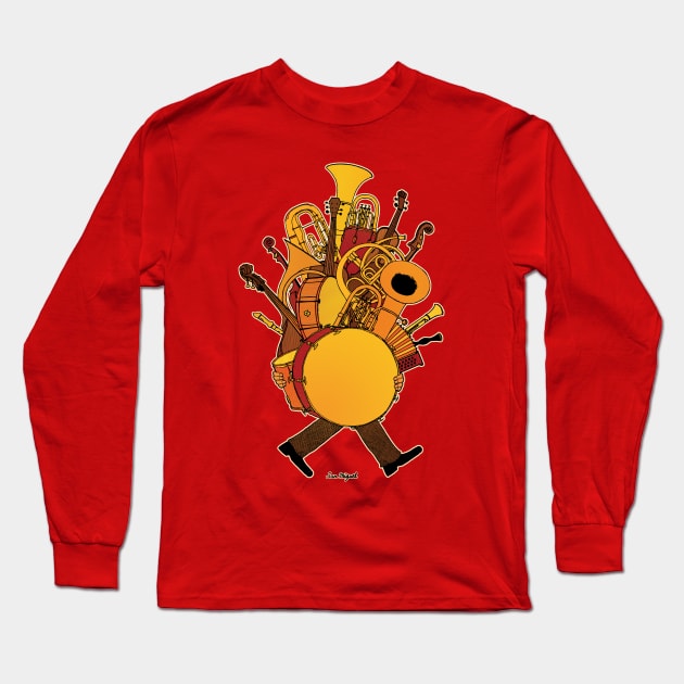 ONE MAN BRASS BAND by San Miguel Long Sleeve T-Shirt by boozecruisecrew
